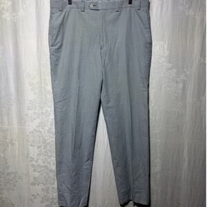 Ralph Lauren LRL Pants 38x32 Blue Gingham Straight Leg Cotton